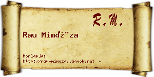 Rau Mimóza névjegykártya